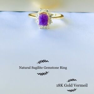 18K Gold Vermeil Sugilite Gemstone Ring
